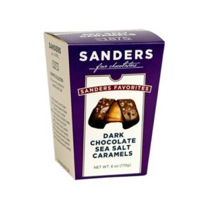 SANDERS – Dark Chocolate Sea Salt Caramels – 6 oz Box – Atlas Wholesale